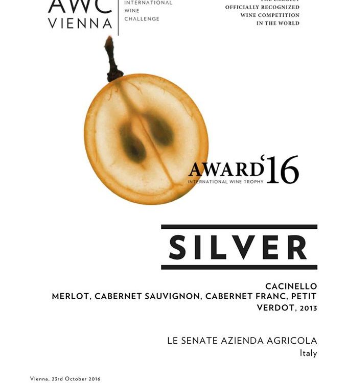 Certificato Austrian Wine Challenge Silver